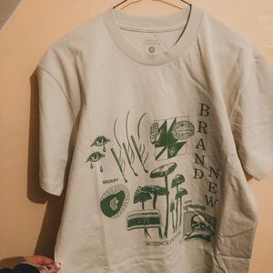 Brand new science fiction Graphic Tee with Green Print